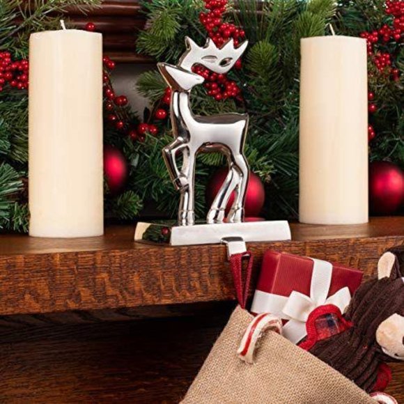 Holiday New Reindeer Stocking Holder For Mantle Poshmark